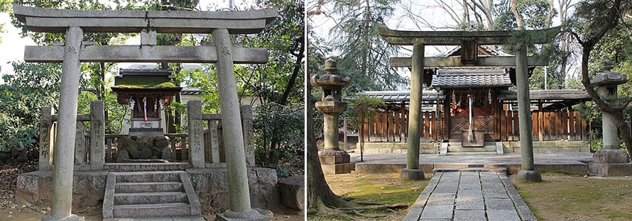 The soul of Toyotomi Hideyoshi (Left photo), the Toyotomi family to gain power (Right photo)