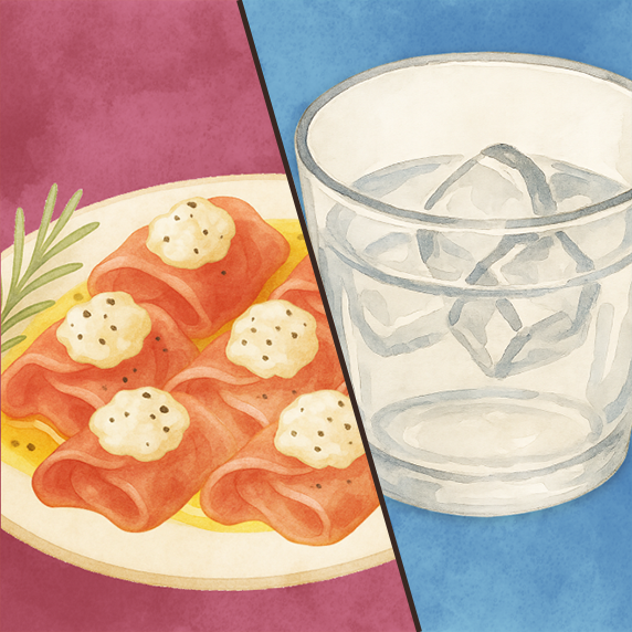 低アル日本酒×生ハムクリームチーズ