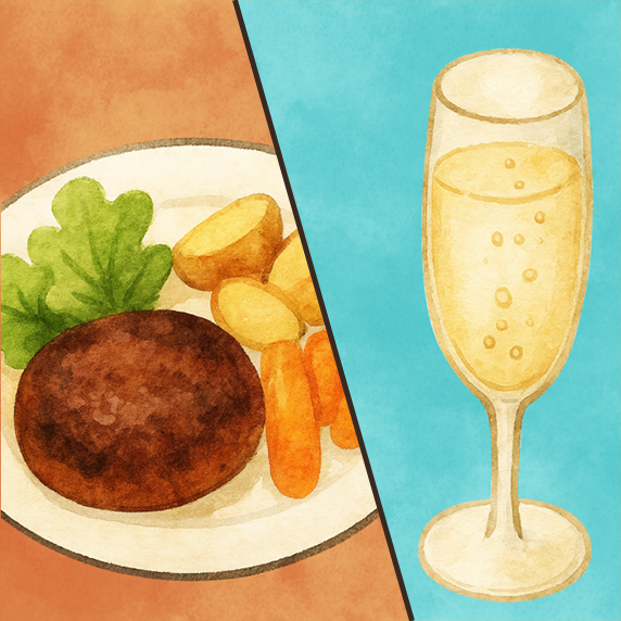 スパークリング日本酒×ハンバーグ