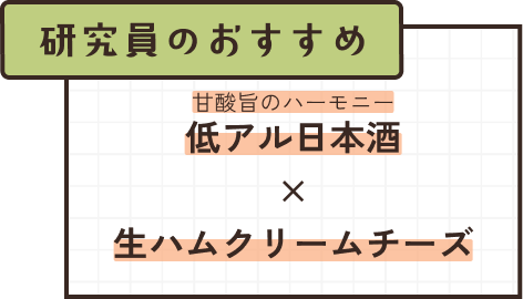 低アル日本酒×生ハムクリームチーズ
