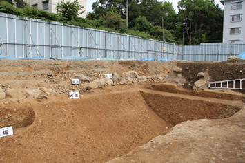 伏見城最初期の指月城が発掘された現場